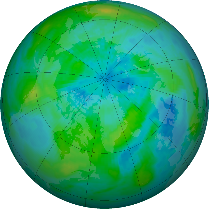 Arctic ozone map for 26 September 1983